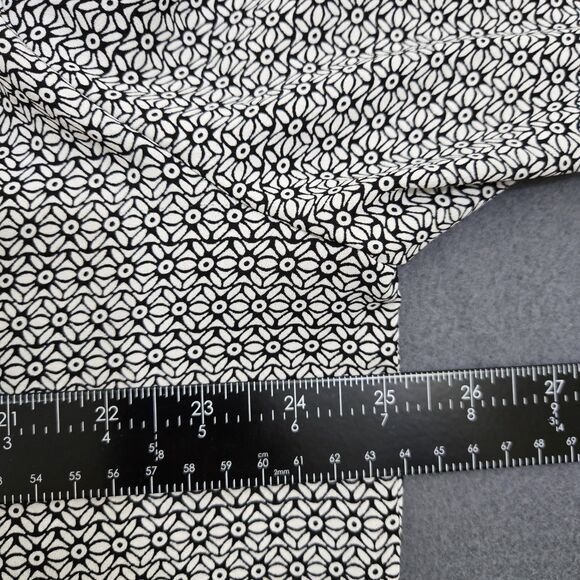 Ann Taylor LOFT Women XL Geometric Long Sleeve V Neck Tunic Blouse - Picture 11 of 12